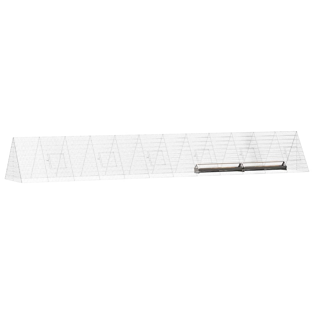 Hønsebur Sølv 650 x 100 x 85 cm Galvaniseret stål