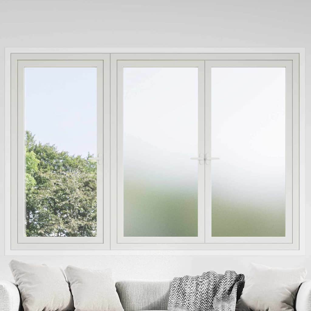 Selvklæbende Vinduesfolie Frostet hvid 90 x 1000 cm PVC