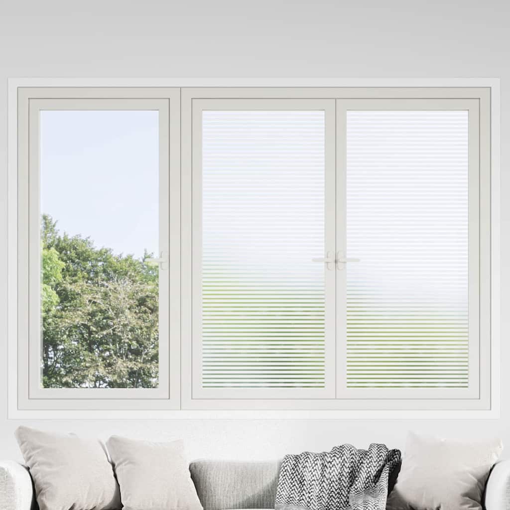 Selvklæbende Vinduesfolie Frostede striber 90 x 1000 cm PVC