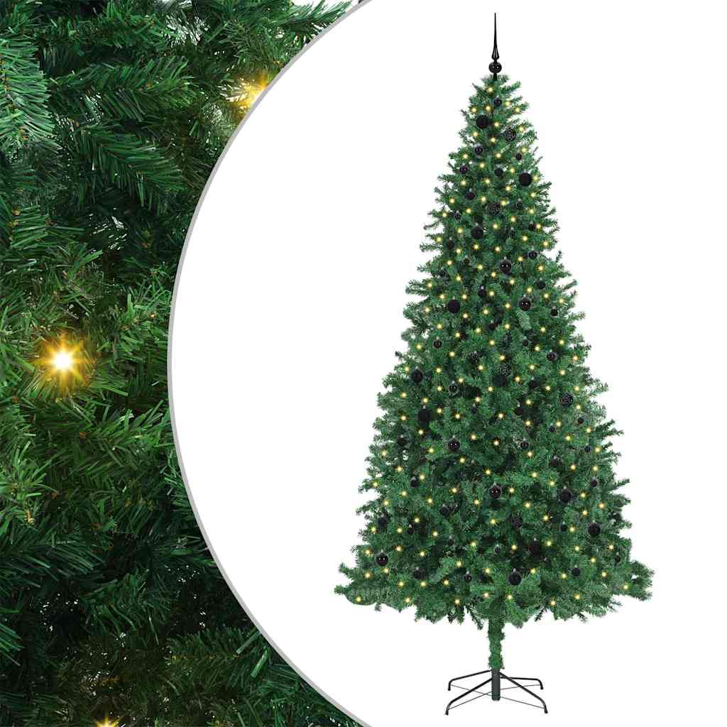 Kunstigt juletræ med stativ Grøn 300 cm PVC og metal og plast