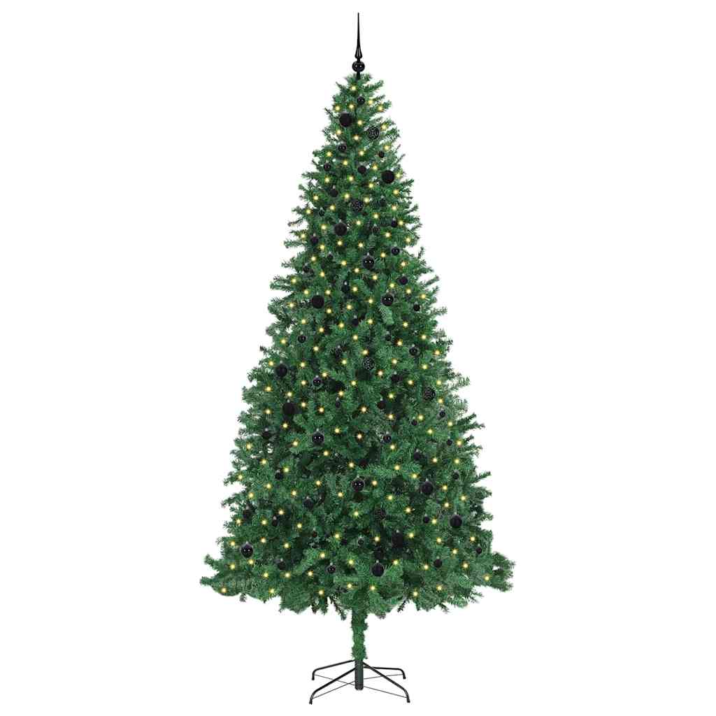 Kunstigt juletræ med stativ Grøn 300 cm PVC og metal og plast