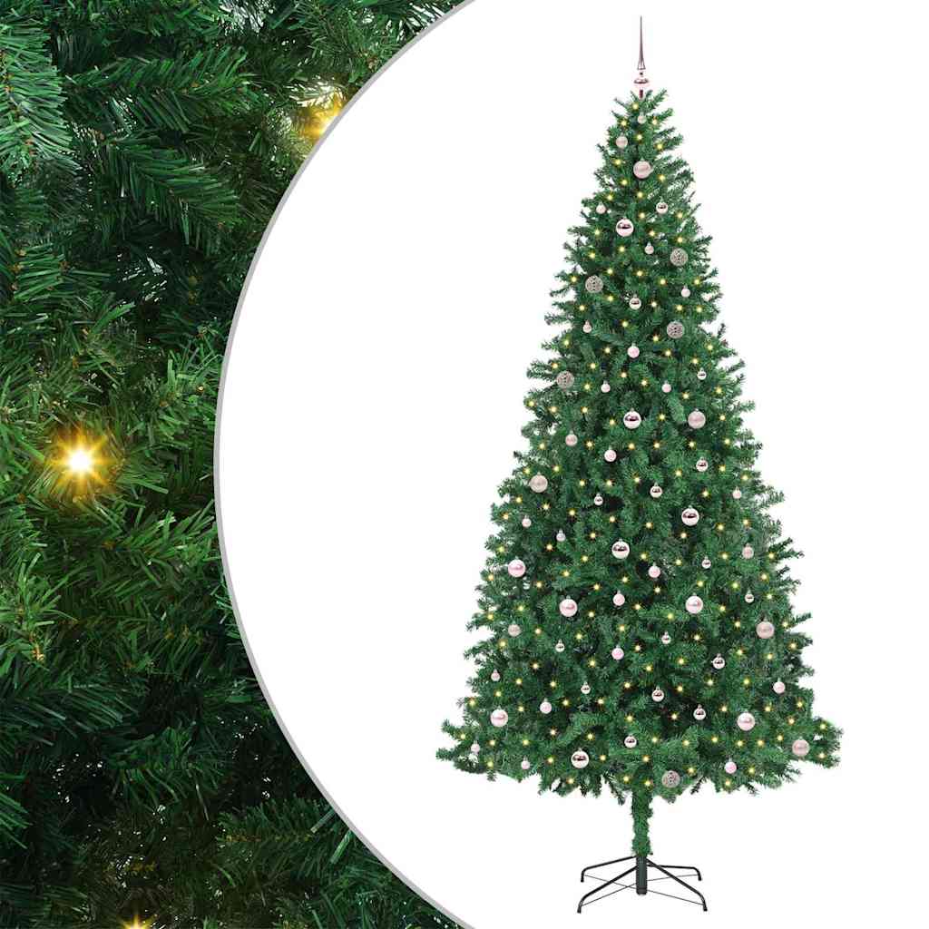Kunstigt juletræ med stativ Grøn 300 cm PVC og metal og plast