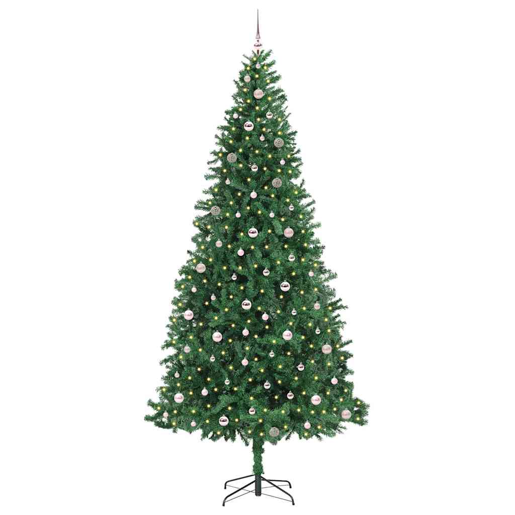 Kunstigt juletræ med stativ Grøn 300 cm PVC og metal og plast