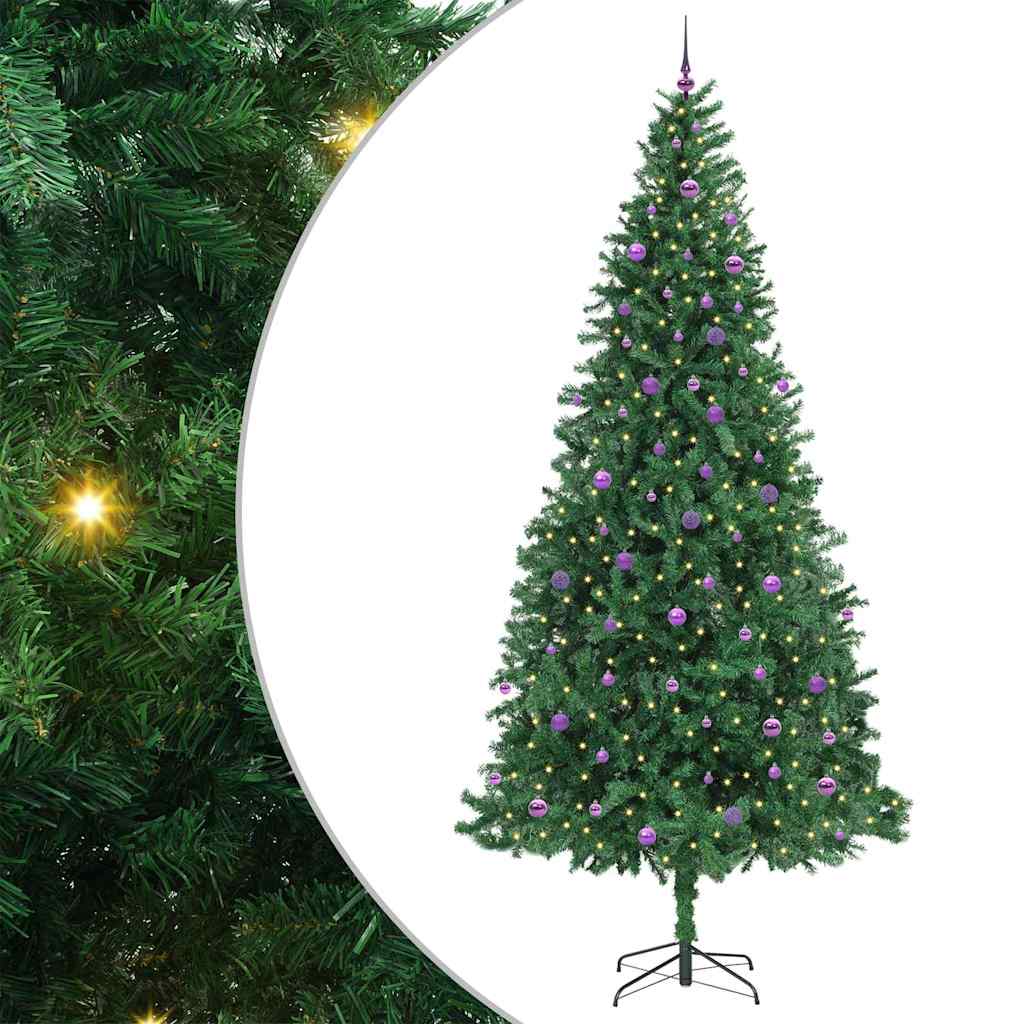 Kunstigt juletræ med stativ Grøn 300 cm PVC og metal og plast