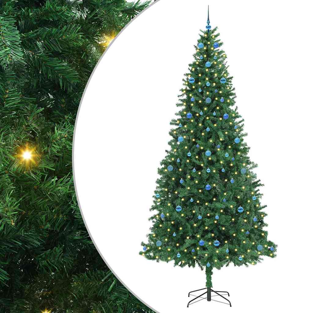 Kunstigt juletræ med stativ Grøn 300 cm PVC og metal og plast