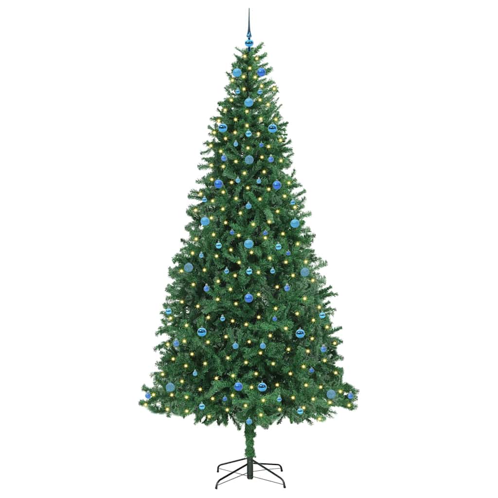Kunstigt juletræ med stativ Grøn 300 cm PVC og metal og plast