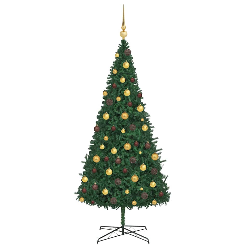 Juletræ Med dekorative strenglamper Grøn 400 cm PVC