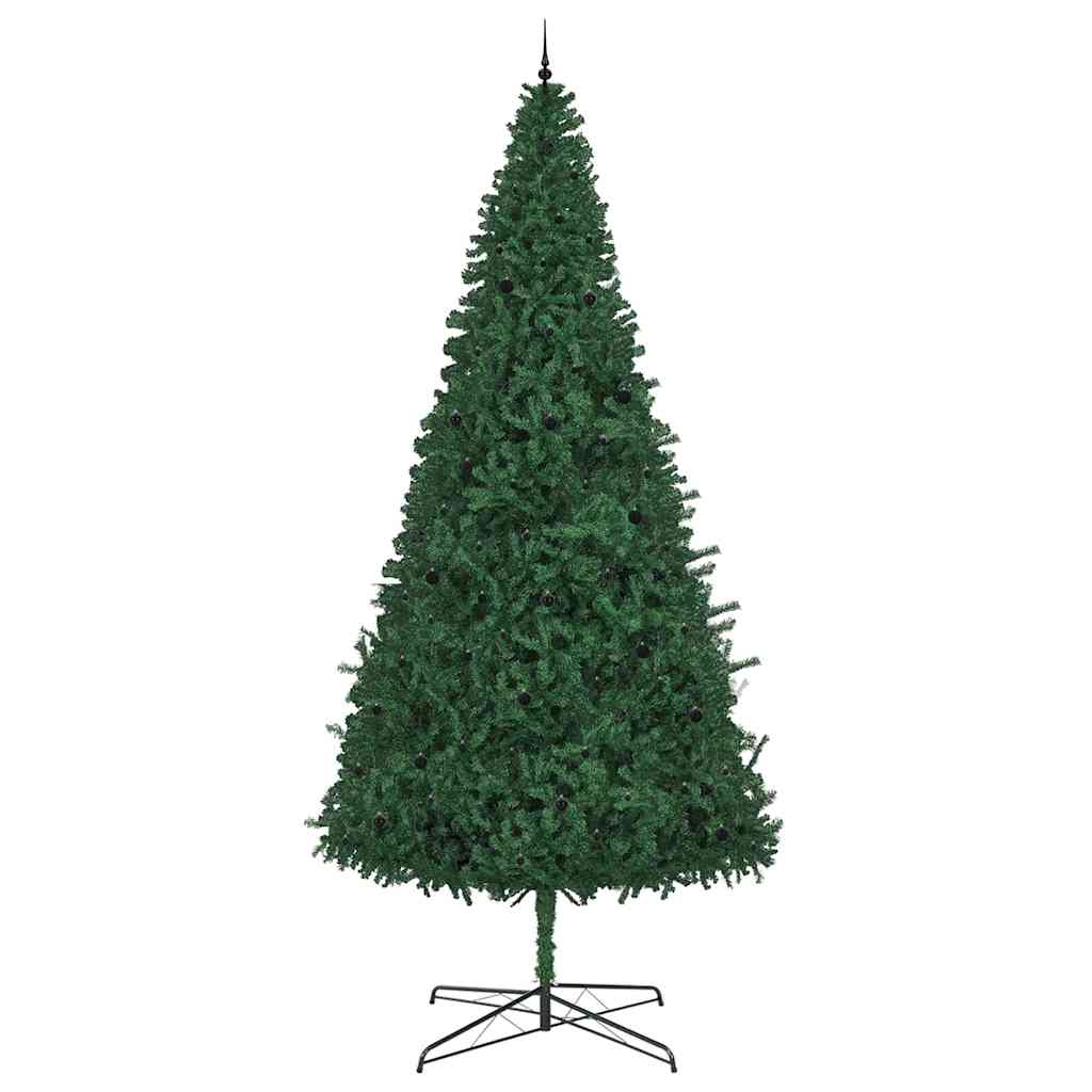 Juletræ Med dekorative strenglamper Grøn 400 cm PVC