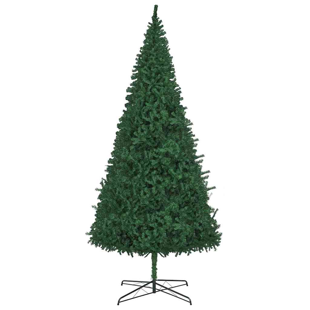 Juletræ Med dekorative strenglamper Grøn 400 cm PVC