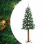 Slankt Juletræ Grøn 150 cm PVC og Massiv Fyrretræ