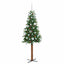 Slankt Juletræ Grøn 150 cm PVC og Massiv Fyrretræ