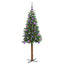 Slankt Juletræ Grøn 150 cm PVC og Massiv Fyrretræ