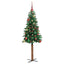 Slankt Juletræ Grøn 150 cm PVC og Massiv Fyrretræ