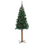 Slankt Juletræ Grøn 180 cm PVC og Massiv Fyrretræ