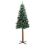 Slankt Juletræ Grøn 150 cm PVC og Massiv Fyrretræ