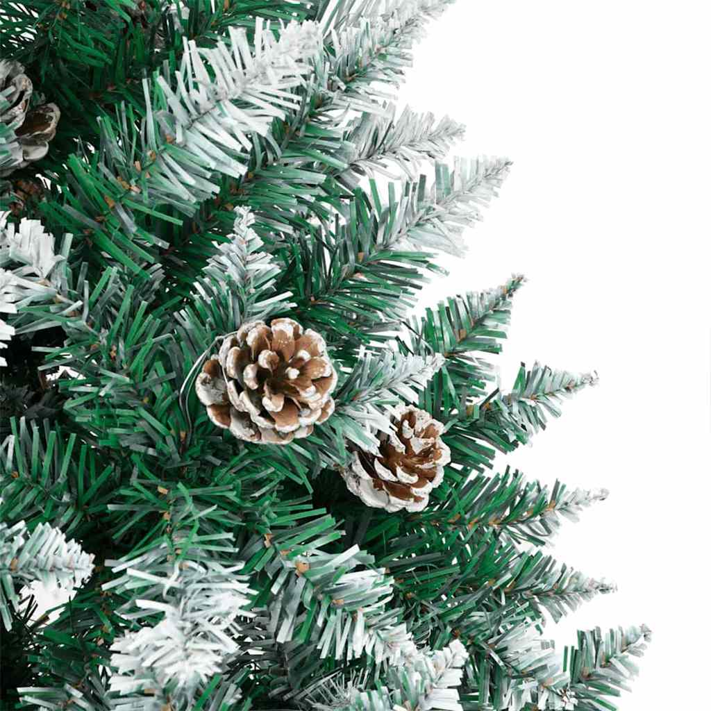 Slankt Juletræ Grøn 180 cm PVC og Massiv Fyrretræ