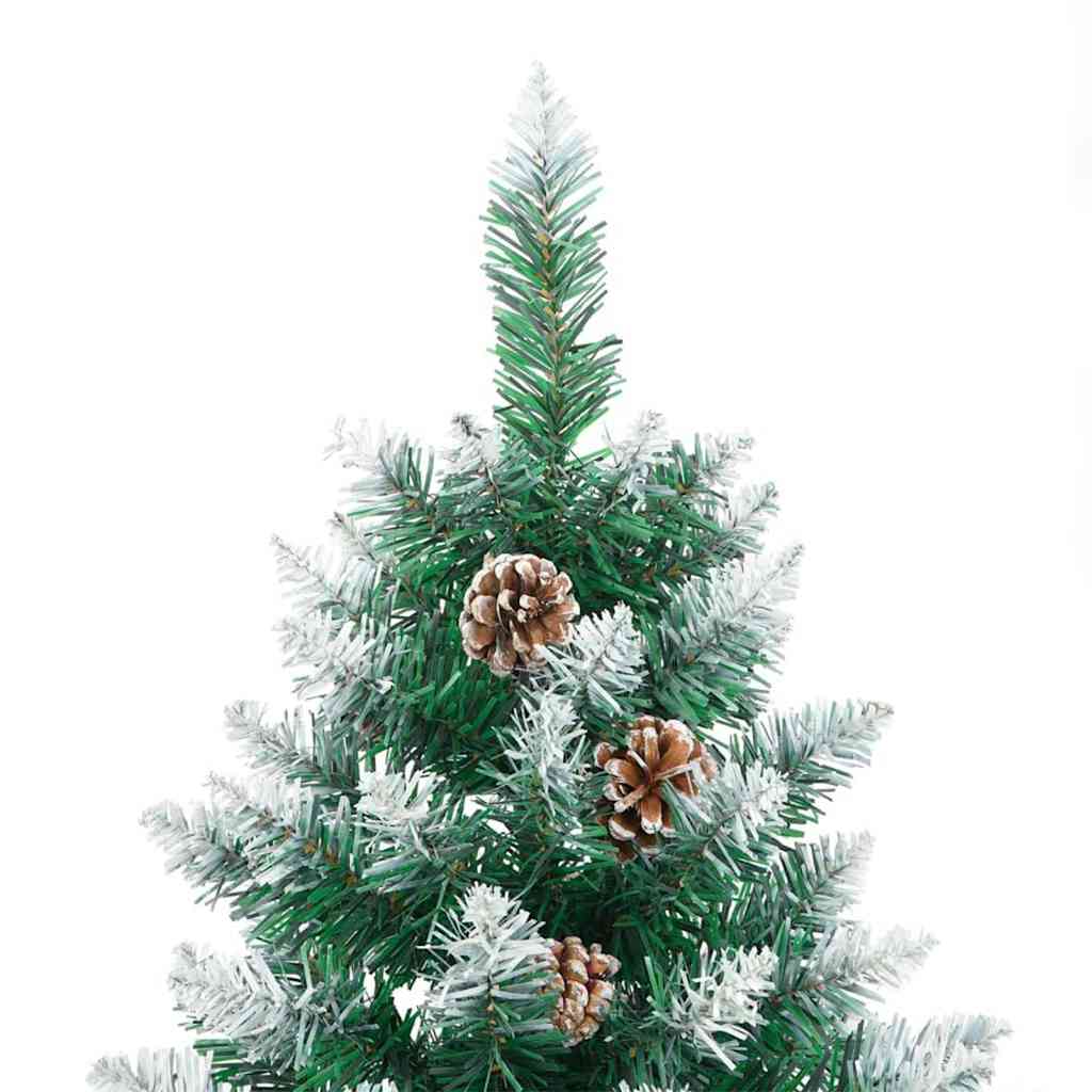 Slankt Juletræ Grøn 180 cm PVC og Massiv Fyrretræ