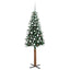 Slankt Juletræ Grøn 180 cm PVC og Massiv Fyrretræ