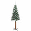 Slankt Juletræ Grøn 180 cm PVC og Massiv Fyrretræ