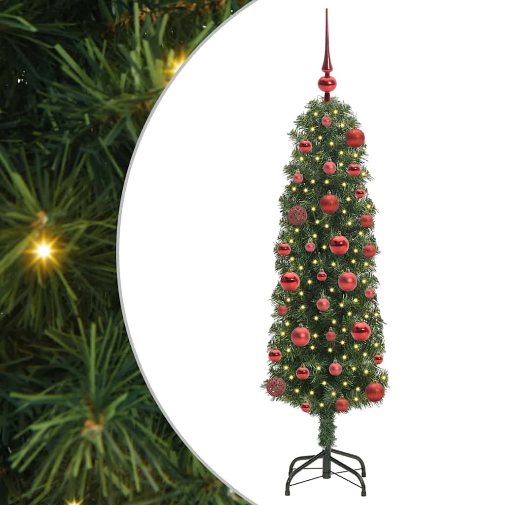 Kunstigt juletræ med stativ Grøn 120 cm PVC og Stål og Plastik