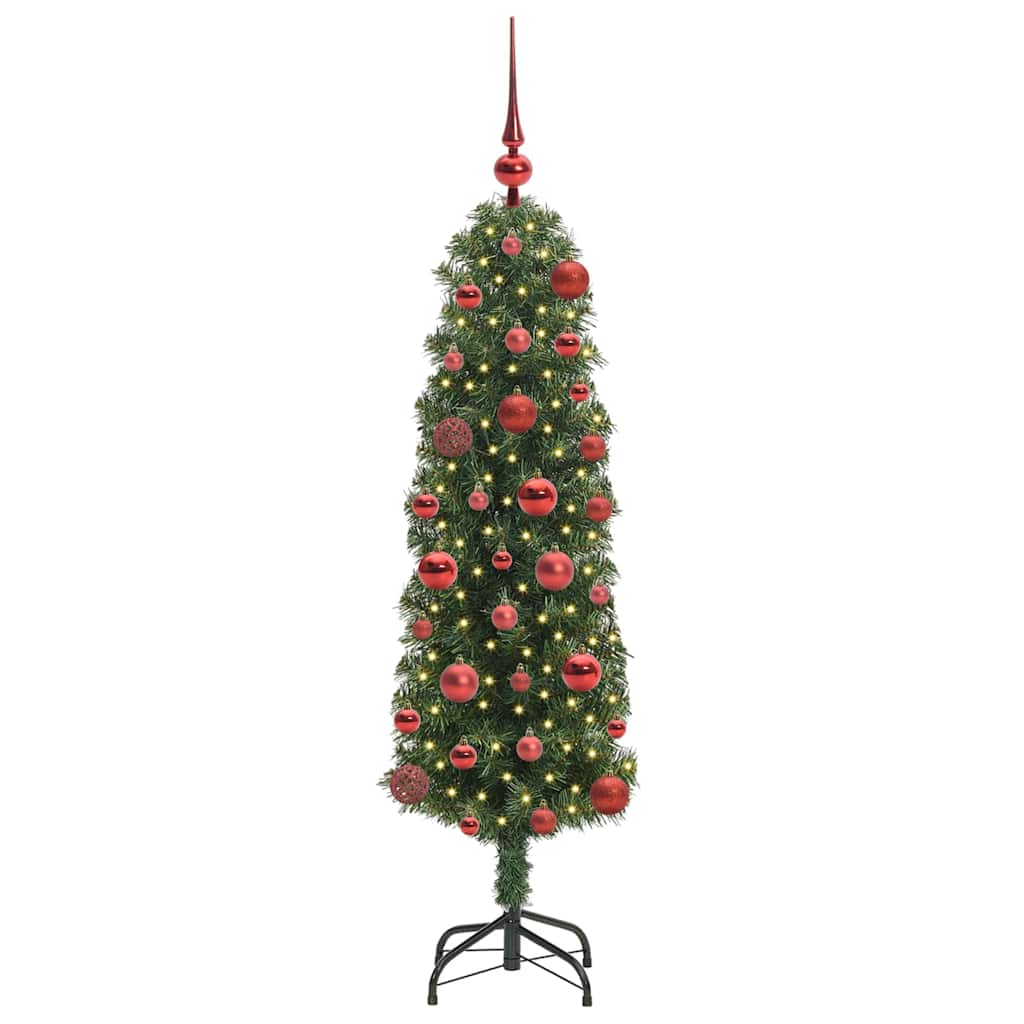 Kunstigt juletræ med stativ Grøn 120 cm PVC og Stål og Plastik