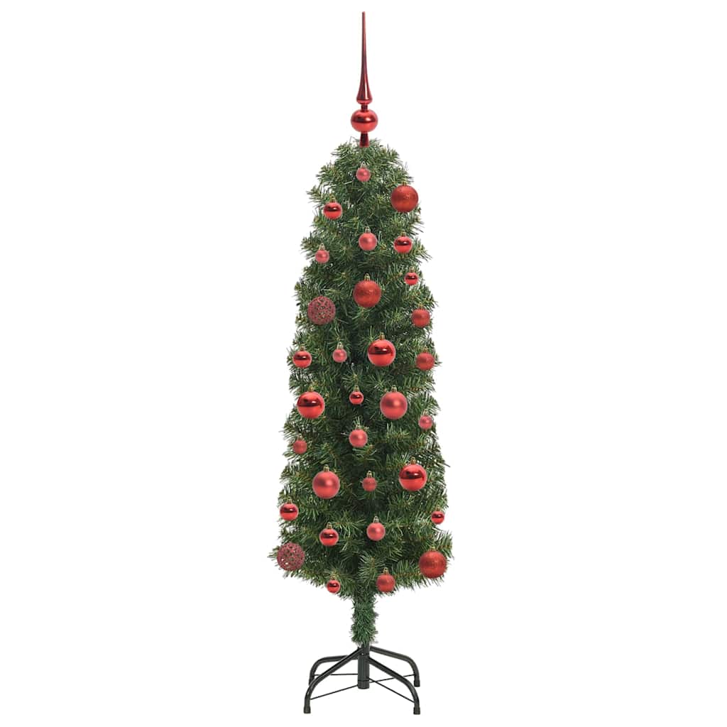 Kunstigt juletræ med stativ Grøn 120 cm PVC og Stål og Plastik