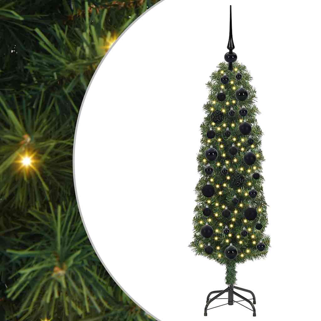 Kunstigt juletræ med stativ Grøn 120 cm PVC og Stål og Plastik