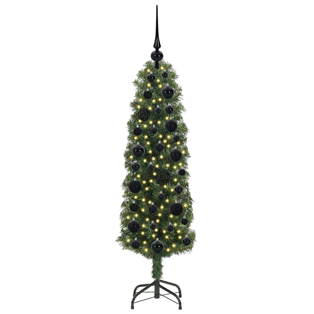 Kunstigt juletræ med stativ Grøn 120 cm PVC og Stål og Plastik