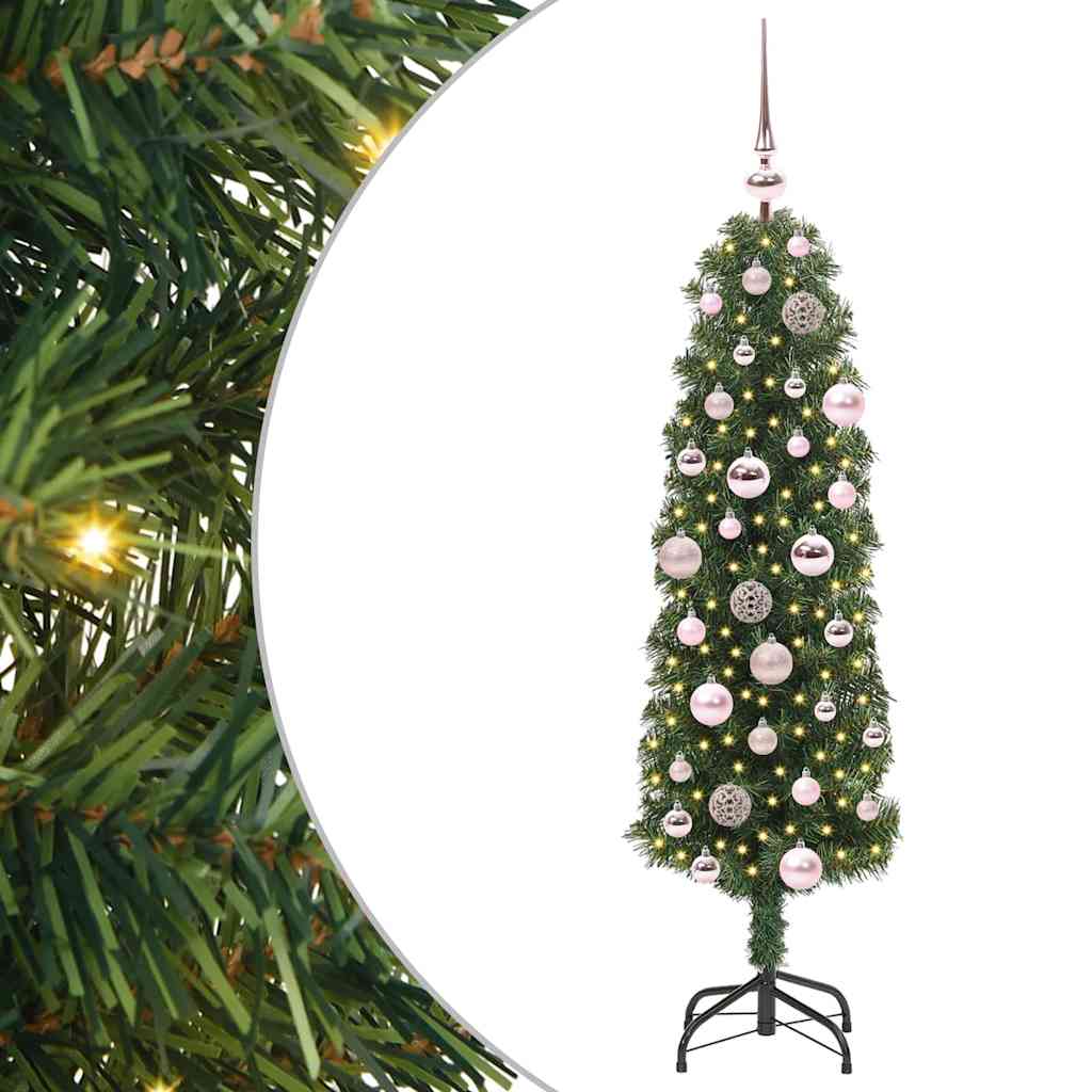 Kunstigt juletræ med stativ Grøn 120 cm PVC og Stål og Plastik