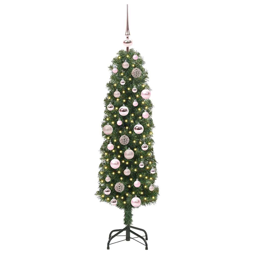 Kunstigt juletræ med stativ Grøn 120 cm PVC og Stål og Plastik