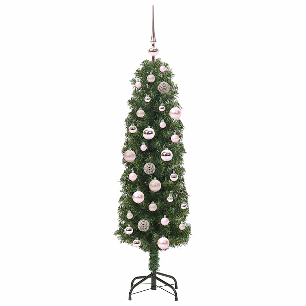 Kunstigt juletræ med stativ Grøn 120 cm PVC og Stål og Plastik