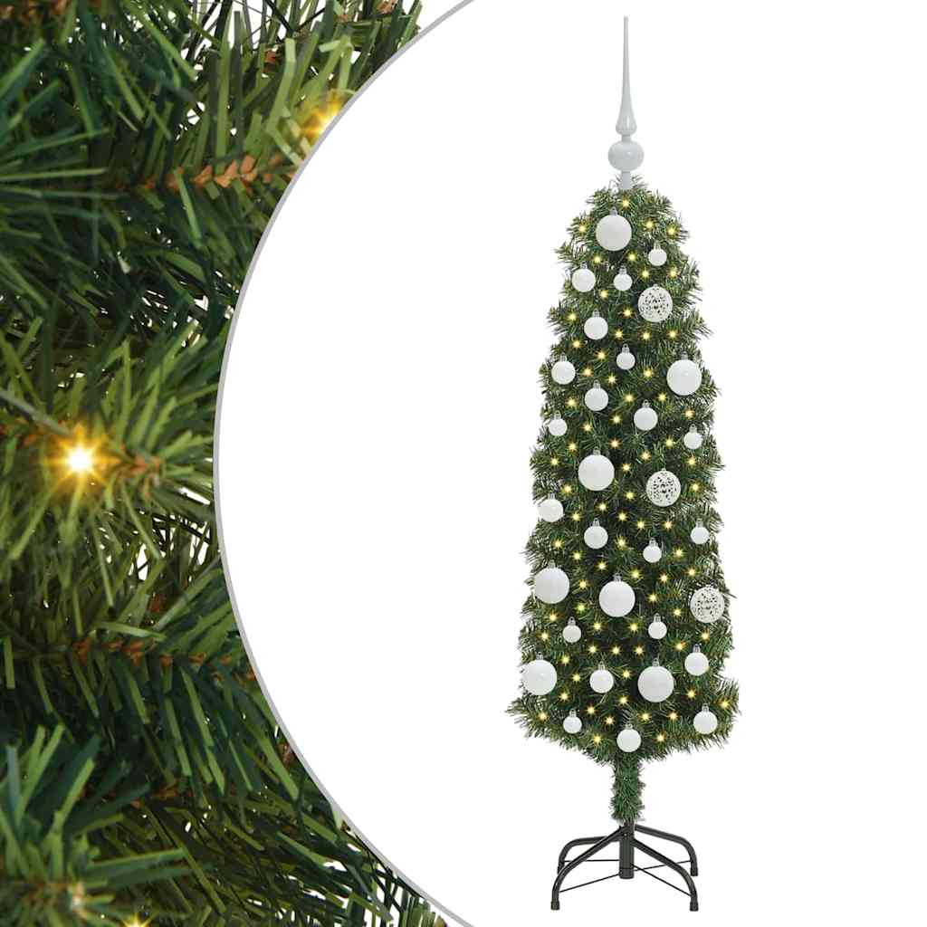 Kunstigt juletræ med stativ Grøn 120 cm PVC og Stål og Plastik