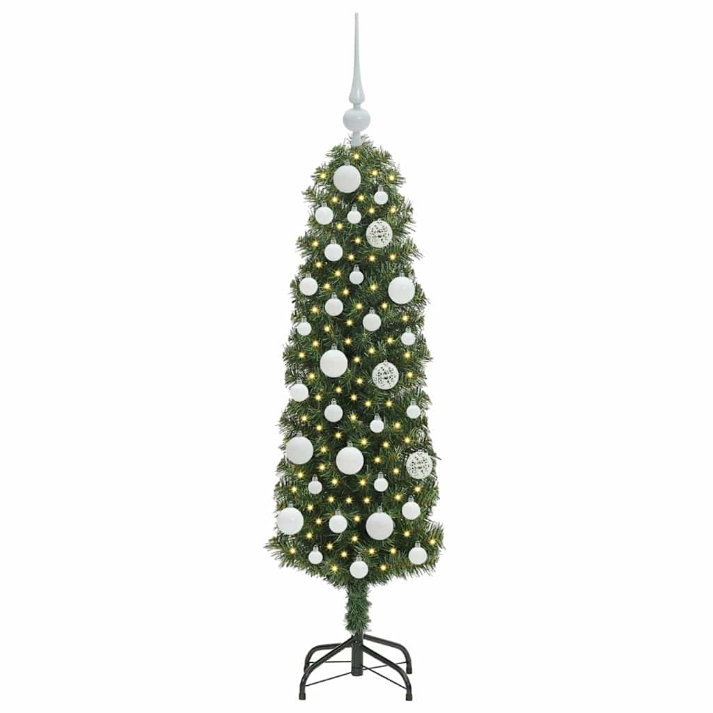 Kunstigt juletræ med stativ Grøn 120 cm PVC og Stål og Plastik