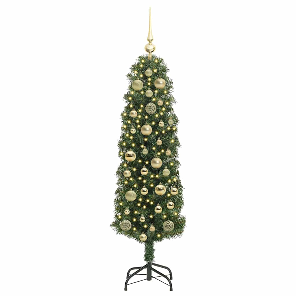 Kunstigt juletræ med stativ Grøn 120 cm PVC og Stål og Plastik
