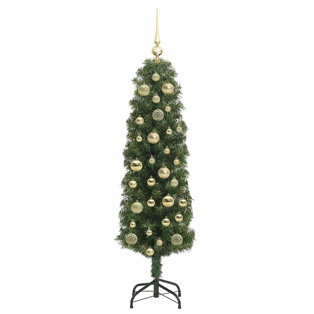 Kunstigt juletræ med stativ Grøn 120 cm PVC og Stål og Plastik
