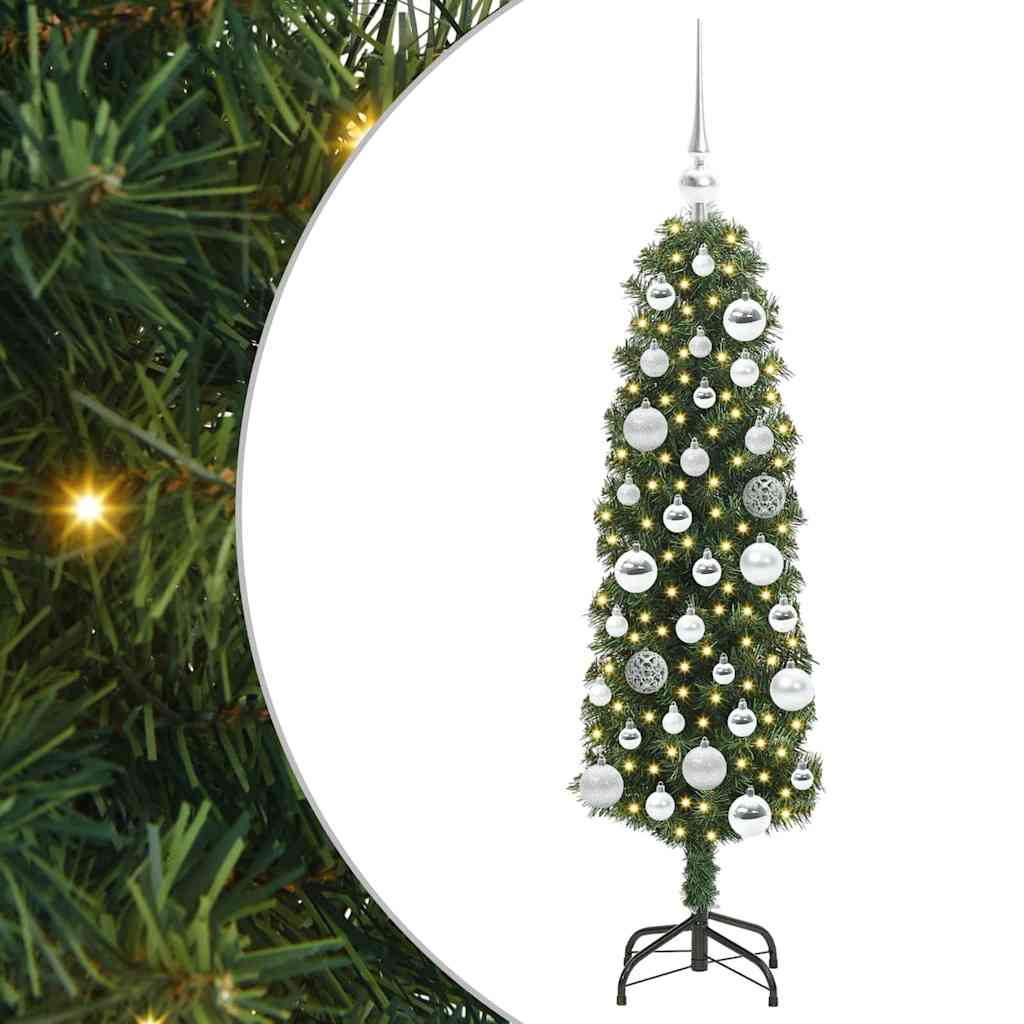 Kunstigt juletræ med stativ Grøn 120 cm PVC og Stål og Plastik