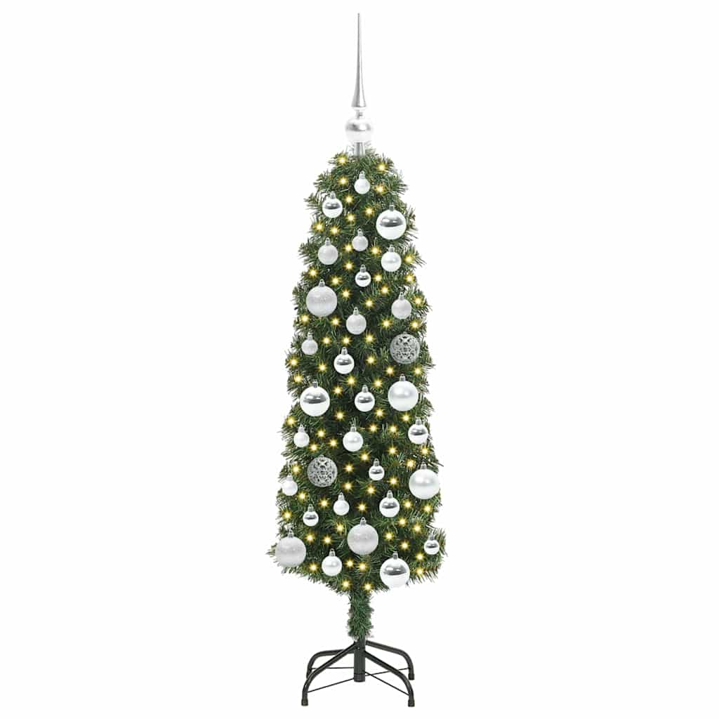 Kunstigt juletræ med stativ Grøn 120 cm PVC og Stål og Plastik