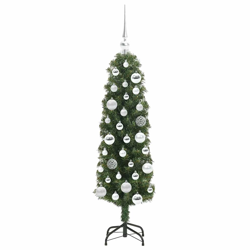 Kunstigt juletræ med stativ Grøn 120 cm PVC og Stål og Plastik