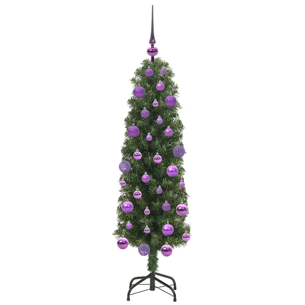 Kunstigt juletræ med stativ Grøn 120 cm PVC og Stål og Plastik