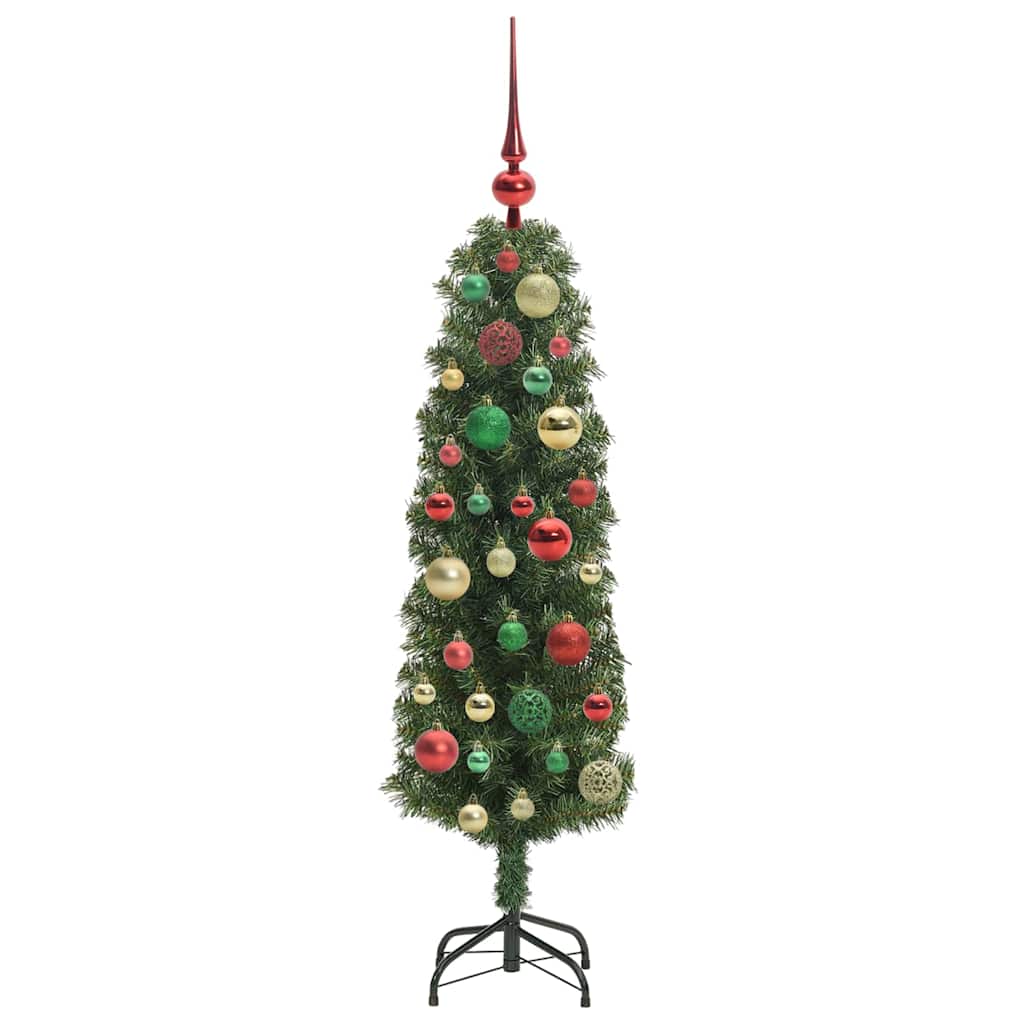 Kunstigt juletræ med stativ Grøn 120 cm PVC og Stål og Plastik