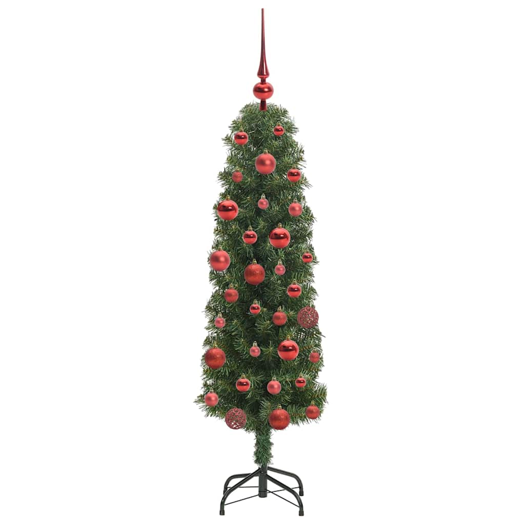 Kunstigt juletræ med stativ Grøn 150 cm PVC og Stål og Plastik