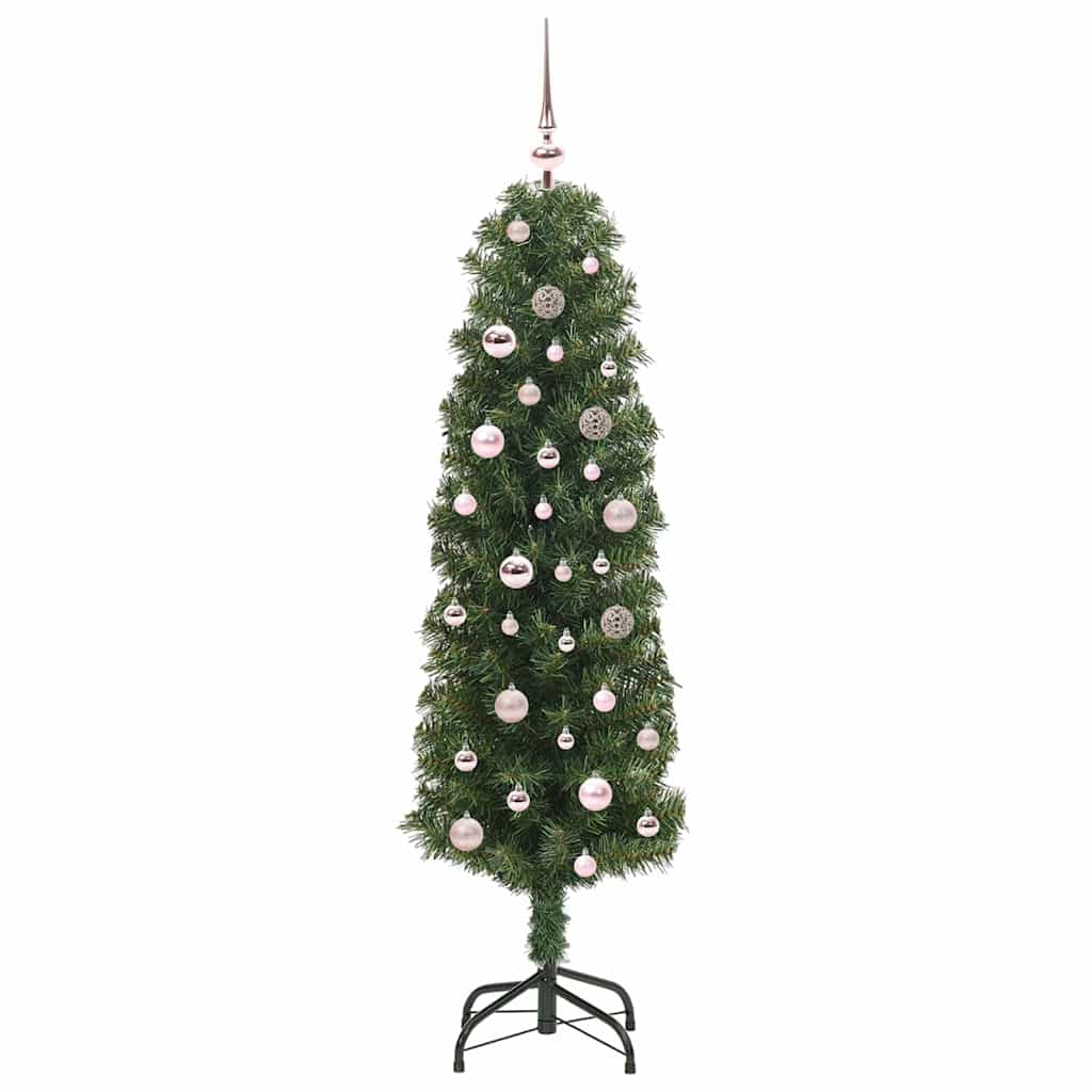 Kunstigt juletræ med stativ Grøn 150 cm PVC og Stål og Plastik