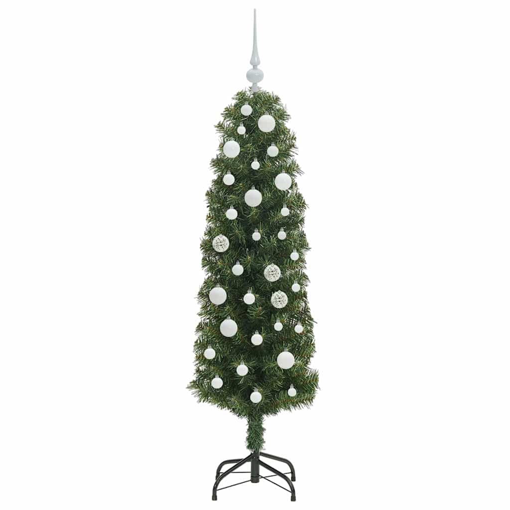Kunstigt juletræ med stativ Grøn 150 cm PVC og Stål og Plastik