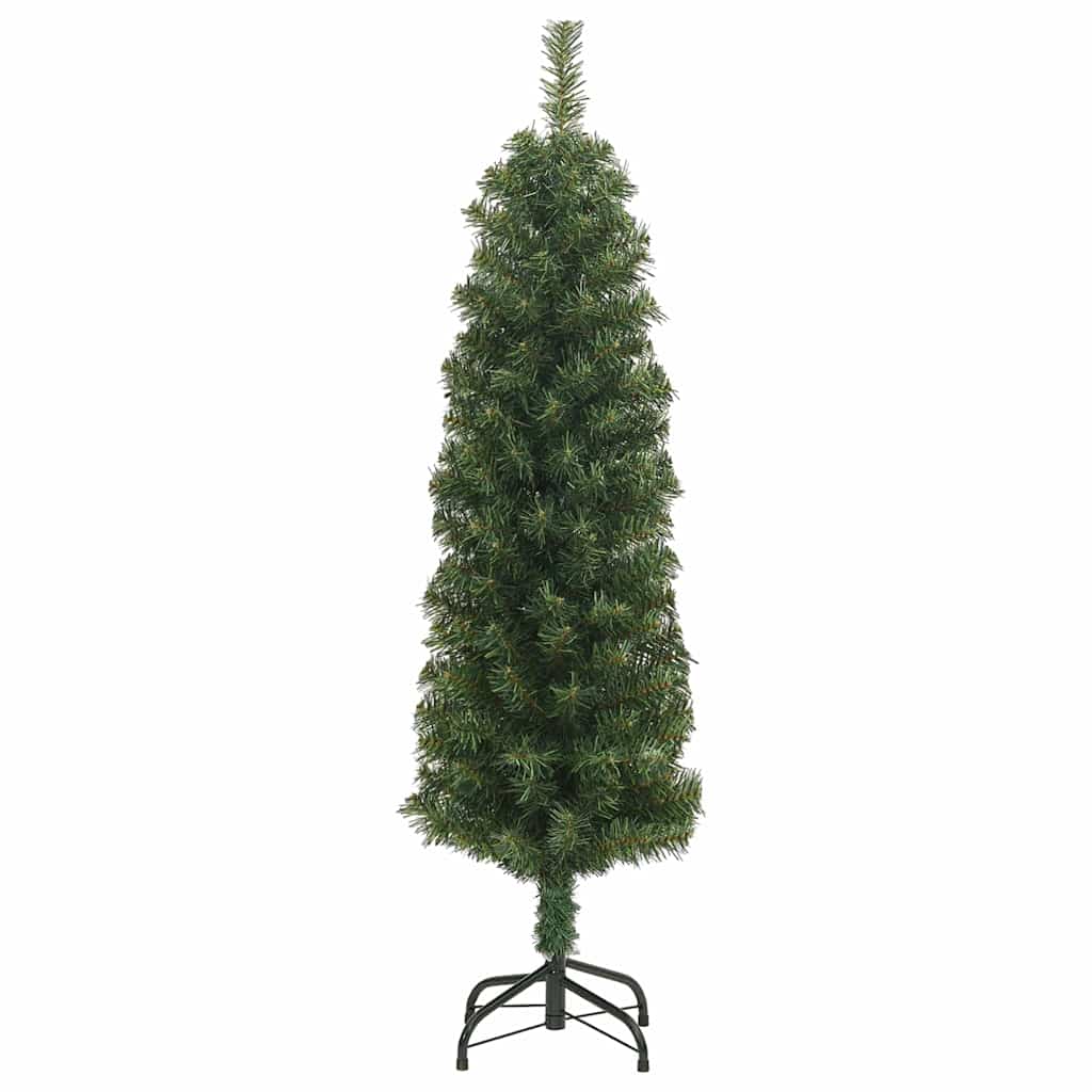 Kunstigt juletræ med stativ Grøn 150 cm PVC og Stål og Plastik