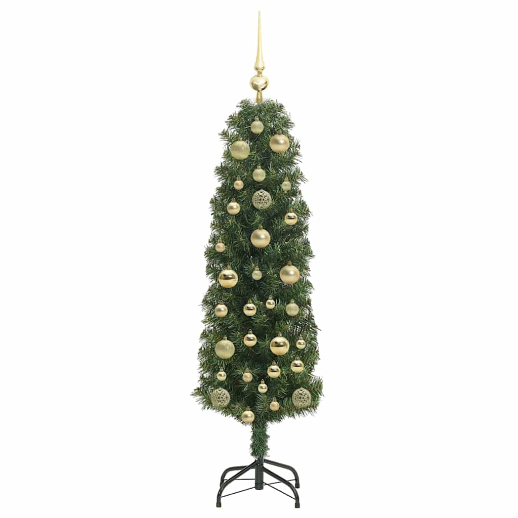 Kunstigt juletræ med stativ Grøn 150 cm PVC og Stål og Plastik