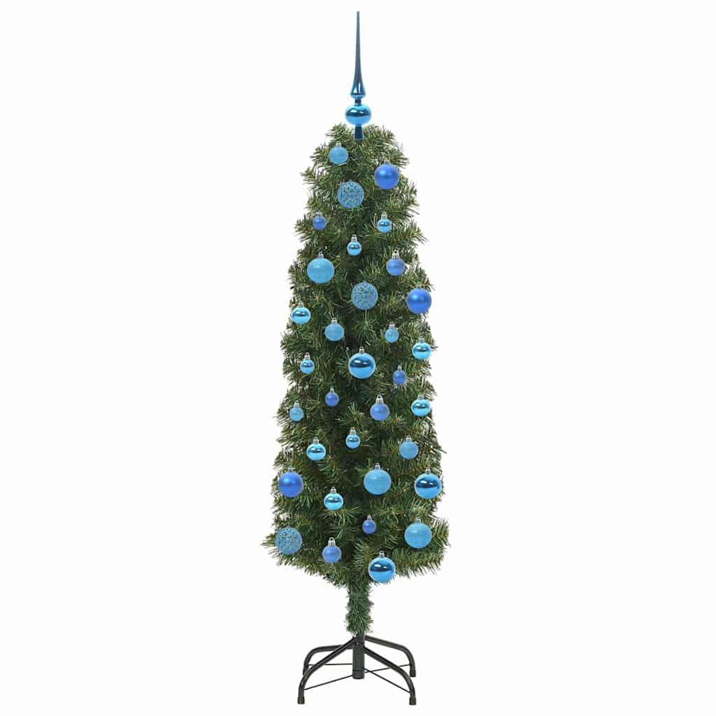 Kunstigt juletræ med stativ Grøn 150 cm PVC og Stål og Plastik