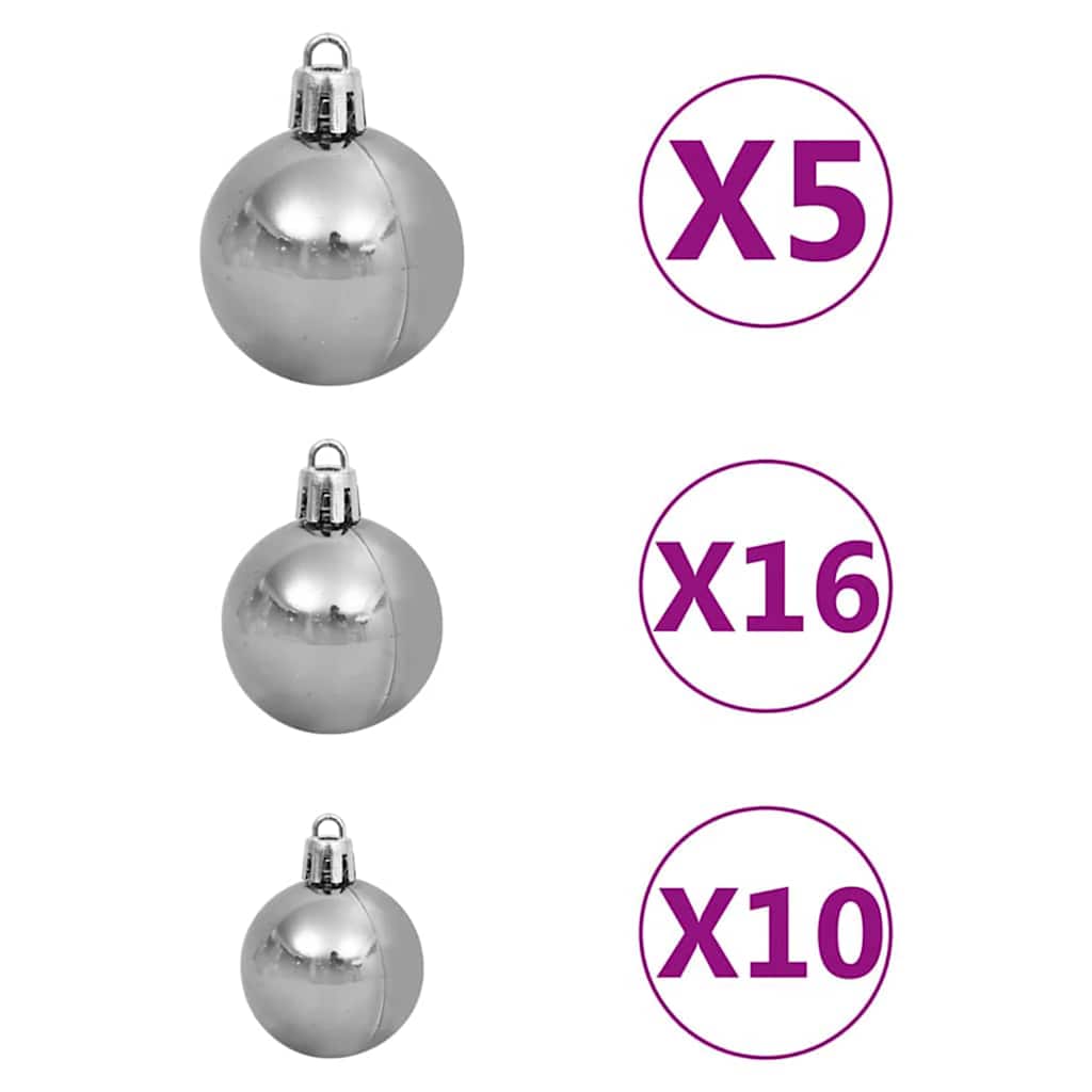 Kunstigt juletræ med stativ Grøn 210 cm PVC og Stål og Plastik