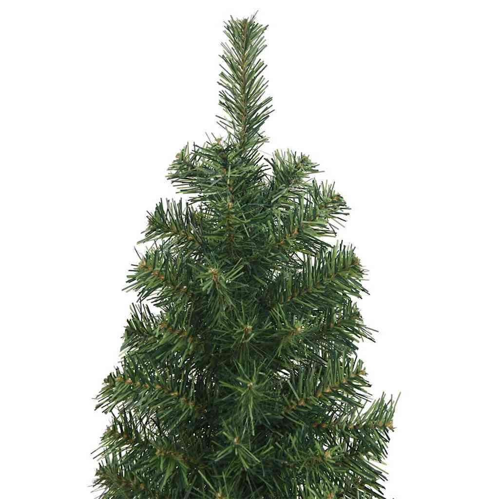 Kunstigt juletræ med stativ Grøn 240 cm PVC og Stål og Plastik
