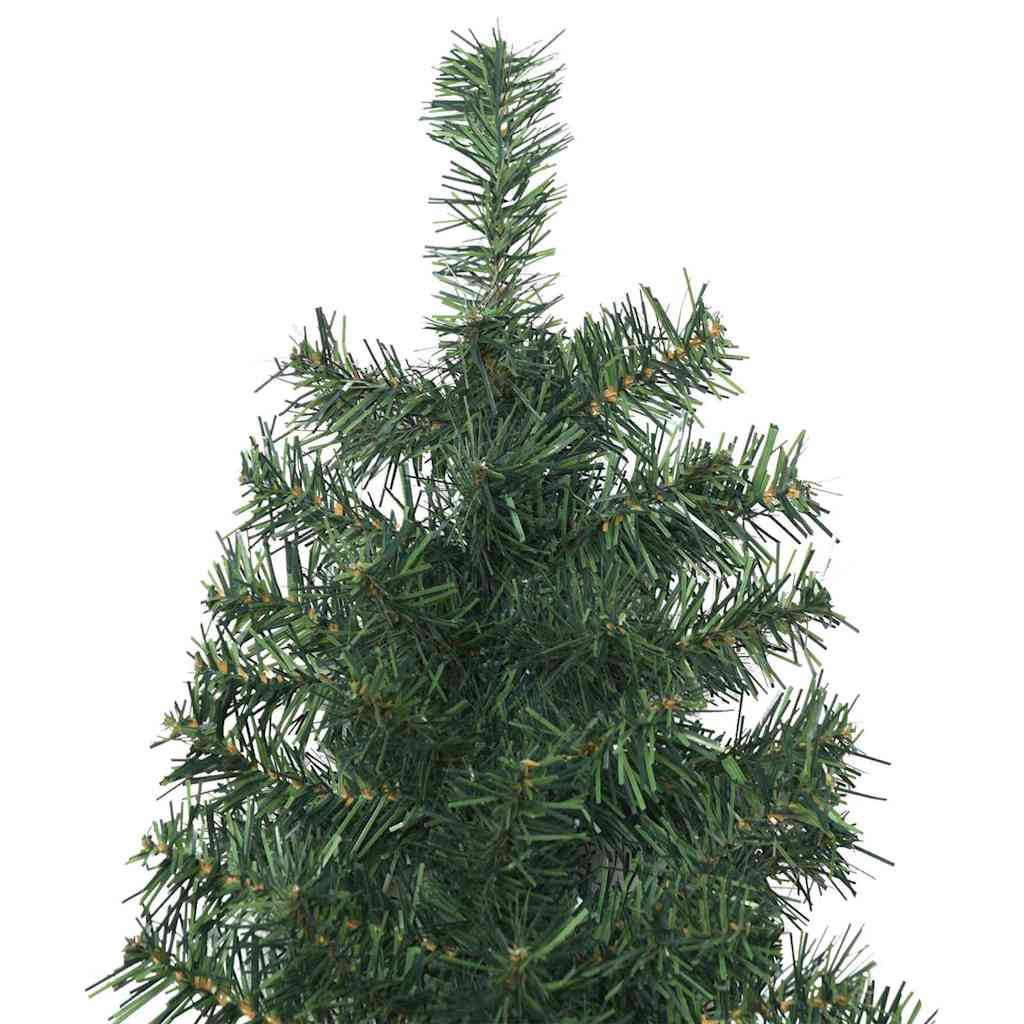Kunstigt juletræ med stativ Grøn 270 cm PVC og Stål og Plastik