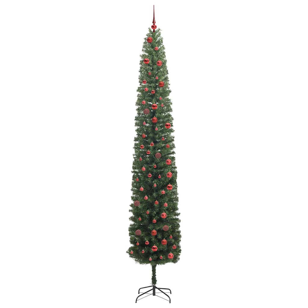 Kunstigt juletræ med stativ Grøn 300 cm PVC og Stål og Plastik